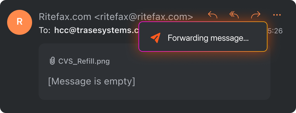 Email and fax routing preview