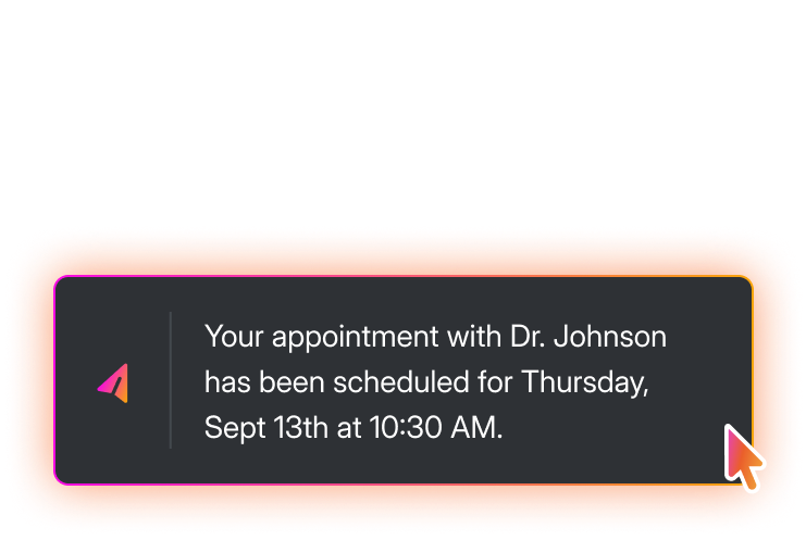 Instant appointment confirmation